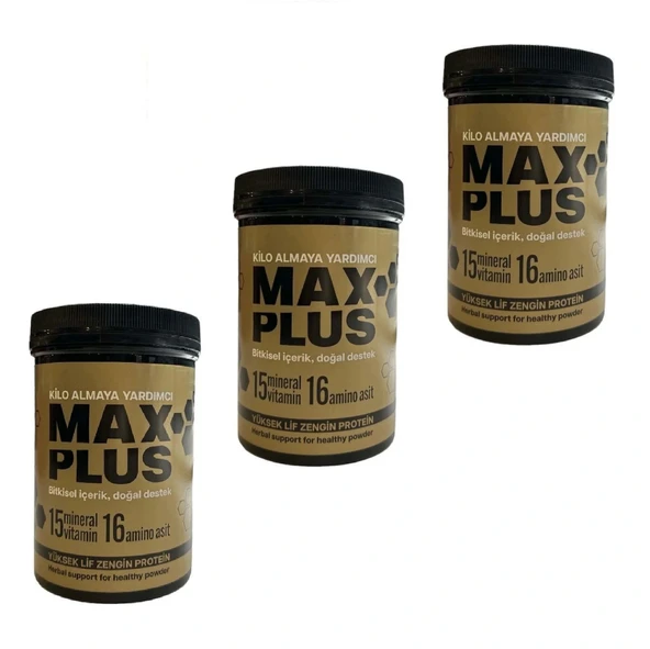 MaxPlus 550gr Bitkisel İçerik 15 Mineral Vitamin 16 Amino Asit, destek içecek 3 Adet ürün görseli 1