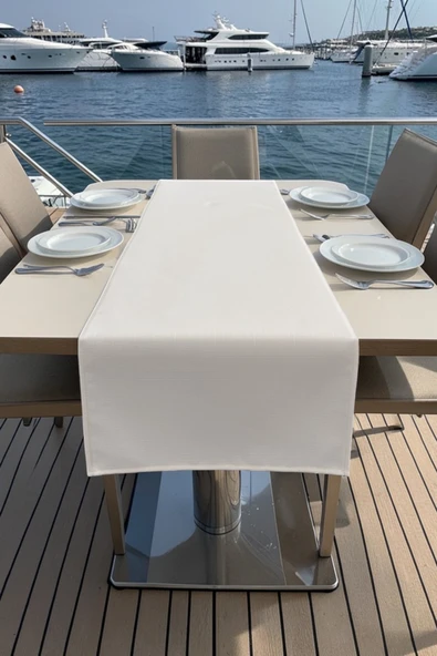 Marin Masa Örtüsü Runner 145x40 Su Geçirmez Outdoor Keten Tekne Bahçe Salon Mutfak ürün görseli 1