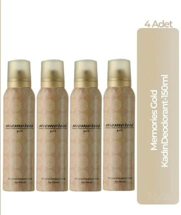 Hunca Memories Gold 150 ml Kadın Parfüm Deodorant - 4 ADET ürün görseli 1