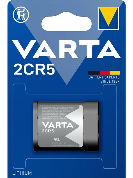 Varta 2CR5 Lityum 6 Volt Fotoğraf Makinesi Pili ürün görseli 1
