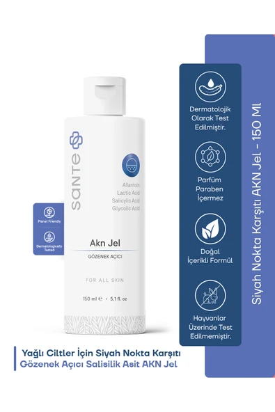 Yağlı Ciltler Için Siyah Nokta Karşıtı Salisilik Asit Akn Yüz Yıkama Jeli 150 ml (Sİ.VİLCE VE AK.NE) ürün görseli 1