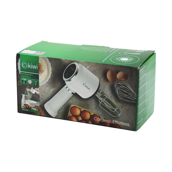 KİWİ KMX-3612 USB ŞARJLI MİKSER 2 X 2-MODEL ÇIRPICI = 4PCS 20W 3-KADEME HIZ=IŞIKLI GÖSTERGE Lİ-İON PİL:1500mAh (5433) ürün görseli 1