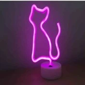 Neon Işıklı Kedi Lamba USB+Pil Dekoratif Aydınlatma ürün görseli 1