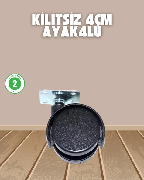 Sehpa Ve Ekipmanlar İçin Kilitsiz 4 Cm Ayak 4’lü ürün görseli 1
