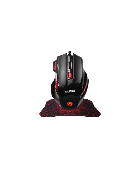 Ergonomik  Mouse ve Mousepad 3 DPI Ayarlı LED Işıklı Tasarım - Resim 4