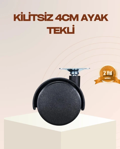 4 Cm Kilitsiz Mobilya Ayağı Tekli Kolay Dönen Masa Ve Sehpa Ayağı ürün görseli 1