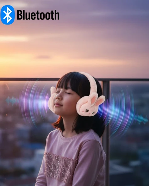 Tavşan Kulaklı Şarjlı Bluetooth Kulaklık Düşük Gecikmeli Kablosuz Ses ürün görseli 1