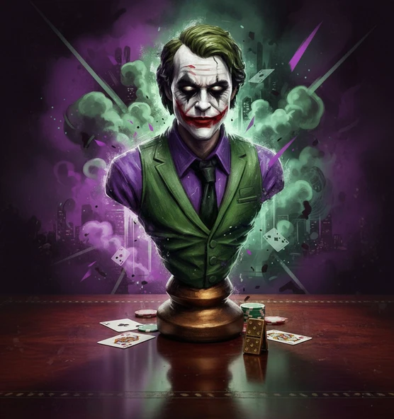 Polyester Joker Figür - Resim 2