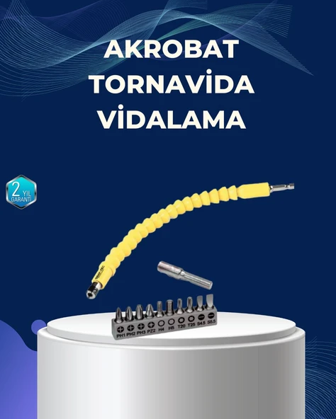 12’li Akrobat Bits Vidalama Seti Esnek Uç Çok Yönlü Kullanım ürün görseli 1