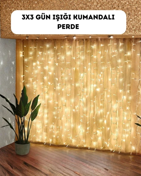 Dekoratif Perde Peri Led Günışığı Renk 8 Fonksiyonlu Işık ürün görseli 1