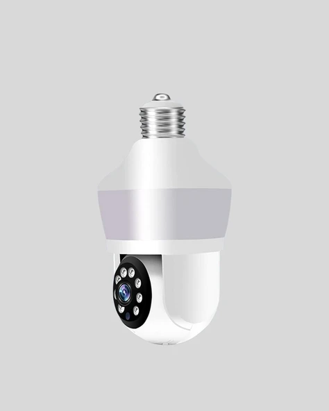 Hareket Algılamalı 360° Wi-Fi Akıllı Ampül Kamera - Resim 2