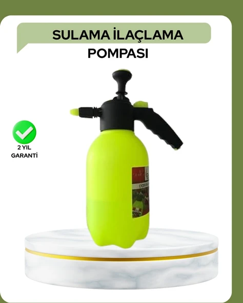 2 Litre Pompalı Püskürtücü Bakır Nozullu Ayarlı Sprey Temizlik ve Bahçe ürün görseli 1