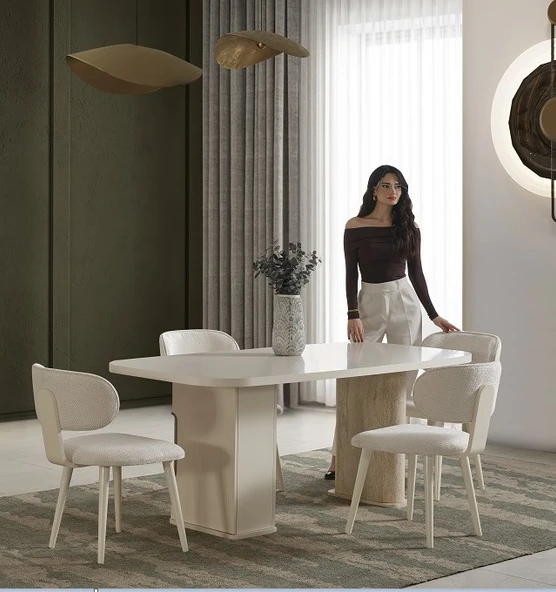 MAYORKA MDF MASA+ 6 SANDALYE ürün görseli 1