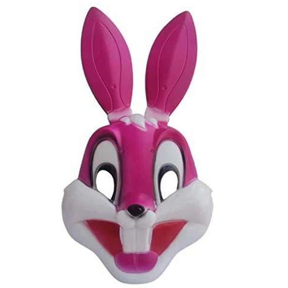 PEMBE TAVŞAN MASKESİ CADILAR BAYRAMI MASKESİ PİNK HALLOWEEN MASK KOSTÜM MASKESİ PEMBE TAVŞAN MASKESİ ürün görseli 1