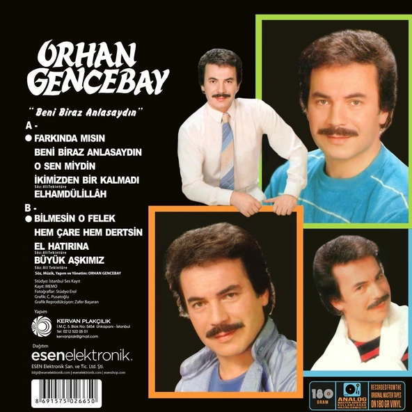 Orhan Gencebay Beni Biraz Anlasaydın - Plak - Resim 2