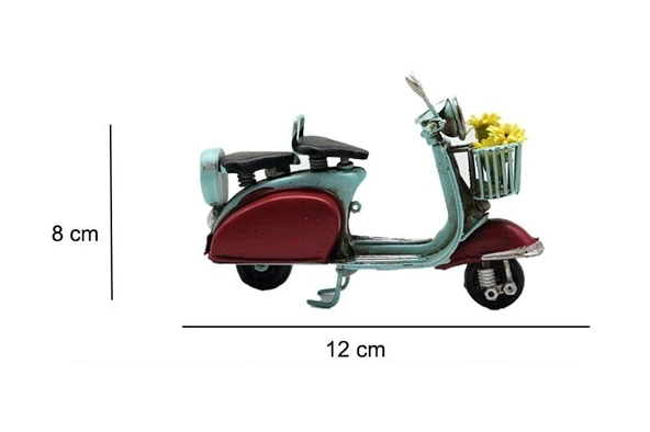 Dekoratif Metal Scooter Önü Sepetli ürün görseli 1