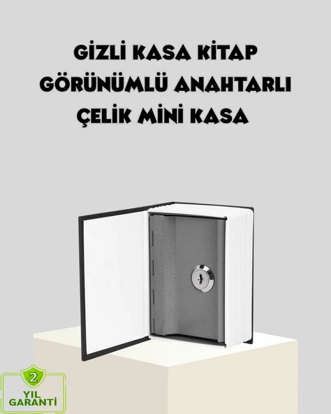 Sözlük Görünümlü Gizli Kitap Kasa – Anahtarlı Metal İç Kasa, Kompakt Boyut, Şık ve Güvenli Tasarım ürün görseli 1