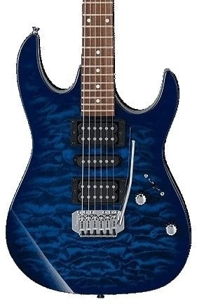 IBANEZ GRX70QA-TBB Transparent Blue Burst Elektro Gitar ürün görseli 1