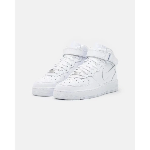 NİKE AİR FORCE 1 MİD TRİPLE WHİTE - Resim 2