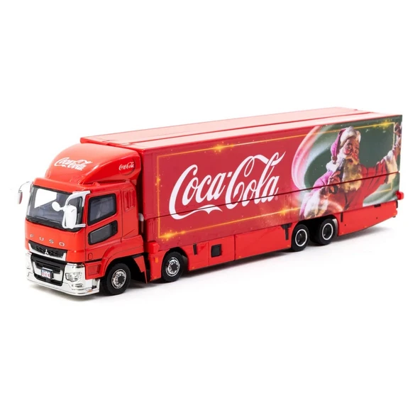 Tarmac Works 1/64 Mitsubishi Fuso Super Great Coca-Cola Santa Truck ürün görseli 1