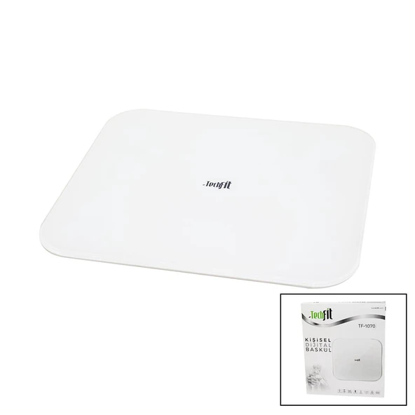 GİZLİ EKRAN -SOFT BEYAZ CAM ZEMİN  DİJİTAL BASKÜL TERAZİ 180KG SENSÖR -LED EKRAN -ODA℃ TF-1070 GO-53-vice ürün görseli 1