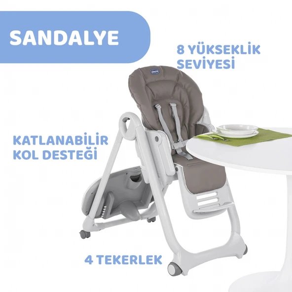 Chicco Polly Magic Mama Sandalyesi Brown - Resim 3