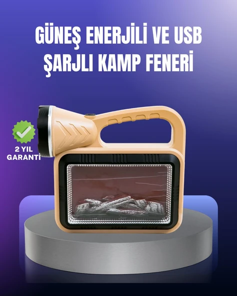 Solar Enerjili Alev Lambası – El Feneri ve Dekoratif Işık ürün görseli 1