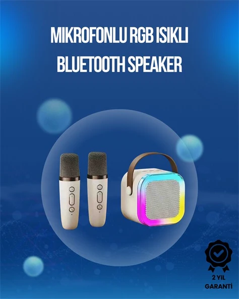 Bluetooth, USB ve AUX Girişli Çok Fonksiyonlu Karaoke Hoparlör ürün görseli 1
