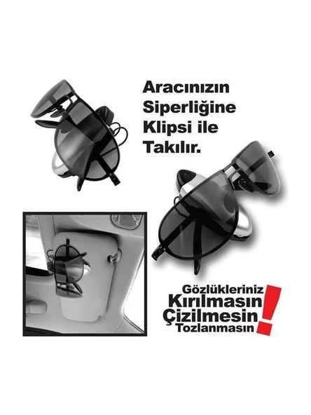 Araç Içi Gözlük Tutucu Klipsli Güneş Gözlüğü Tutucu ürün görseli 1