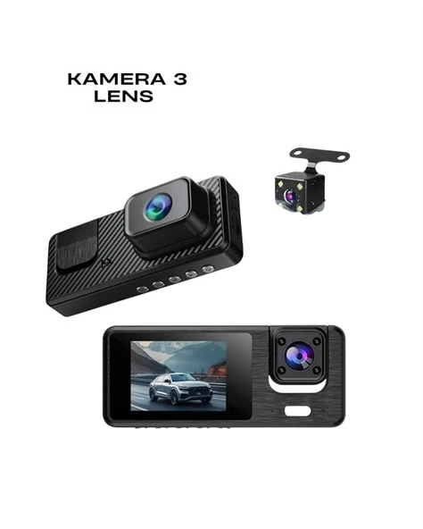 1080P 3 Kameralı Araç DVR -Q301 ürün görseli 1