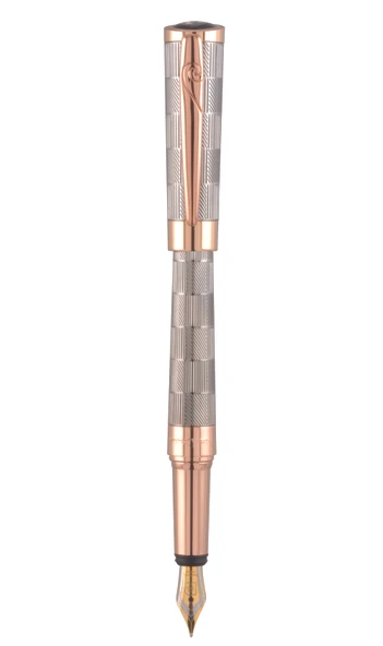 Baron Rose Gold & Gümüş Desenli Metal Dolma Kalem ürün görseli 1