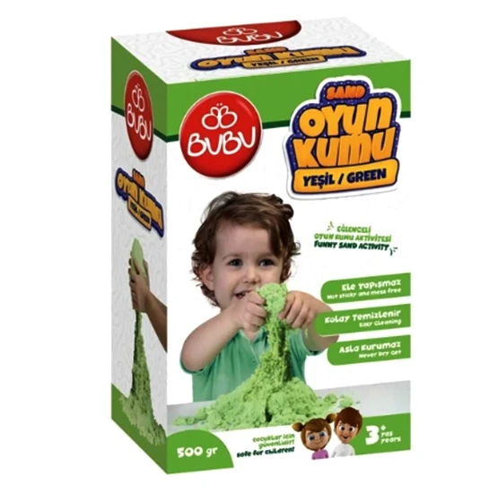 Bubu Kinetik Kum 500Gr Yeşil ürün görseli 1