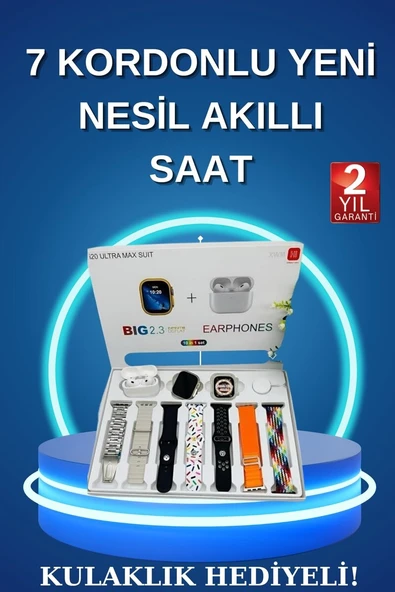 Akıllı Saat Bluetooth Kulaklık Adımsayar Sağlık Takibi Çağrı Cevaplama ürün görseli 1