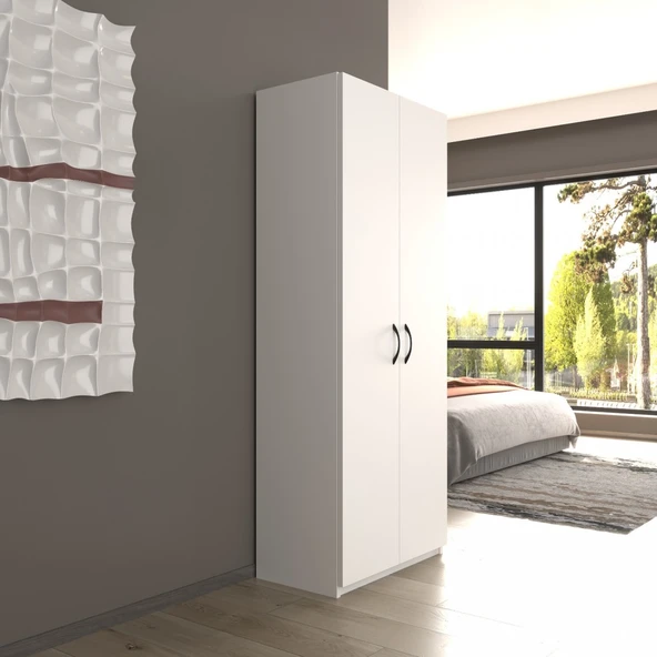 2 Kapaklı 5 Katlı Çok Amaçlı / Elbise Dolabı / Saklama Dolabı ürün görseli 1