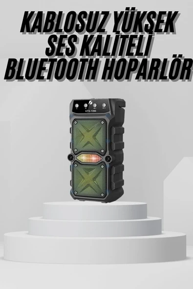 Bluetooth Hoparlör Yüksek Ses Kaliteli Büyük Boy Çift Çıkışlı Ses Bombası ürün görseli 1