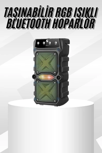Çift Çıkışlı Güçlü Bataryalı Kablosuz Yüksek Ses Kaliteli Bluetooth Hoparlör ürün görseli 1