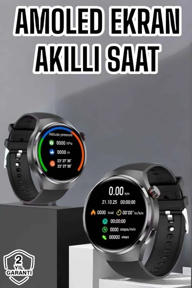 Akıllı Saat Bluetooth Bağlantılı Amoled Ekran Uyku ve Sağlık Takibi ürün görseli 1
