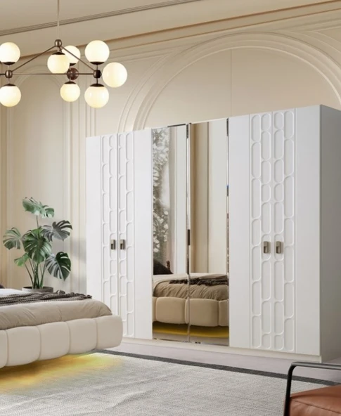 SİDNEY MDF 6 KAPILI DOLAP ürün görseli 1