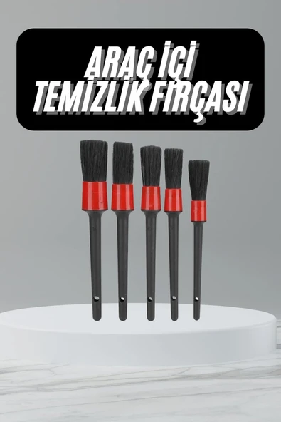 5 Adet Oto Detaylı Temizleyici Araç İçi Temizlik Fırça Seti Koltuk Döşeme Kapı Toz Alma Fırçası ürün görseli 1