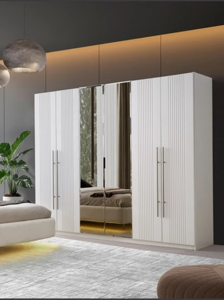 İSTANBUL MDF 6 KAPILI DOLAP ürün görseli 1