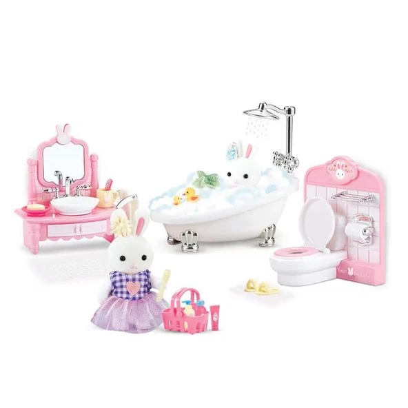 BY DREAMY MİNİ TAVŞAN BÜYÜK BANYO OYUN SETİ-MGA ürün görseli 1