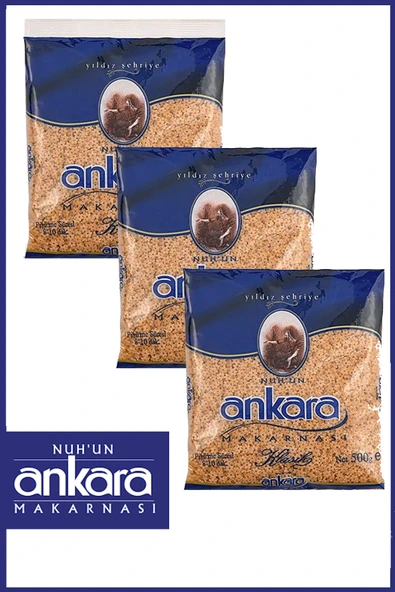 Nuh'un Ankara Yıldız Şehriye Makarna 500 gr x 3 Adet ürün görseli 1