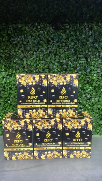Kefo Gold 25 mm Nargile Kömürü 5 Adet ürün görseli 1