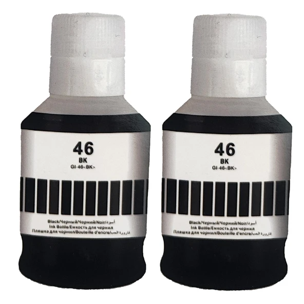 Melsan Canon Maxify GI-46 Uyumlu Siyah Muadil Mürekkep 2x170 ml (Toplam 340 ml) ürün görseli 1