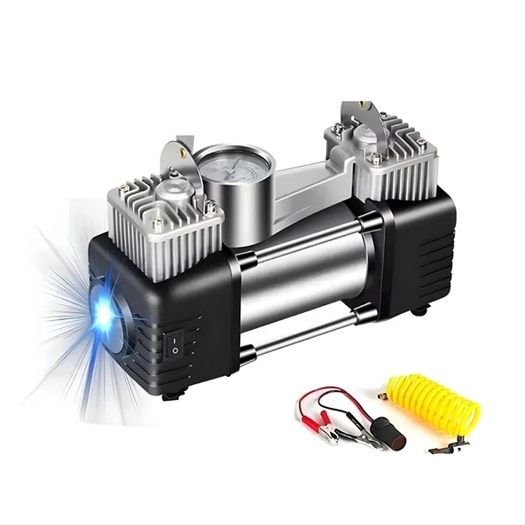 Proter PR 265 P2 ÇİFT PİSTON 12V 150 PSI Bez Çantalı Lastik Şişrme P3KR217 ürün görseli 1