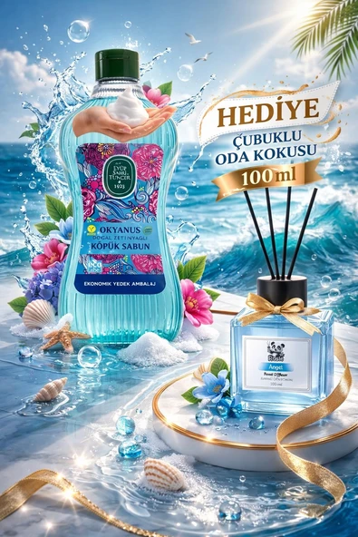Eyüp Sabri Tuncer Okyanus Köpük Sabun 1.5 lt  ve Rosie Angel Koku Hediye ürün görseli 1