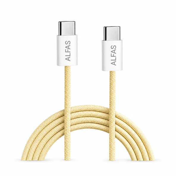 Type-C Şarj Kablosu 1m PD 60W 3A 1Gbps Hızlı Şarj & Data Transfer Usb-c Iphone Android Örgülü Kablo ürün görseli 1