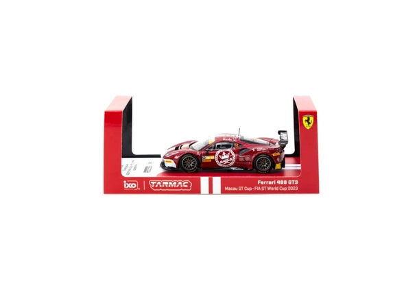 Tarmac Works X iXO Models Ferrari 488 GT3 Macau GT Cup - FIA GT World Cup 2023 1/64 Model Araba ürün görseli 1