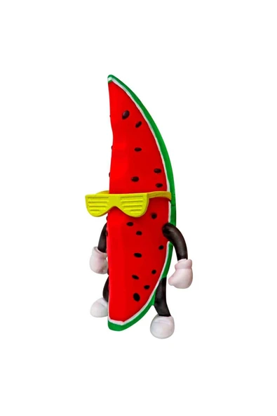 Monster Flex Stumble Guys Super Stretch Figür - Watermelon Guy - Resim 3