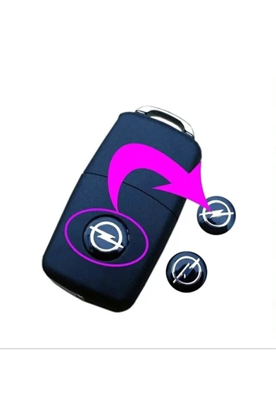 Opel Anahtar Logo Amblemi Kumanda Logo Çap 1.4 CM 14 Mm 2 Adet ürün görseli 1